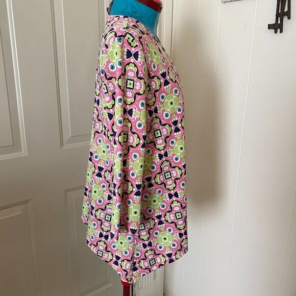 Ruby Rd. Petite Boho Sharks Bite Womens Top Size PL - Picture 3 of 7